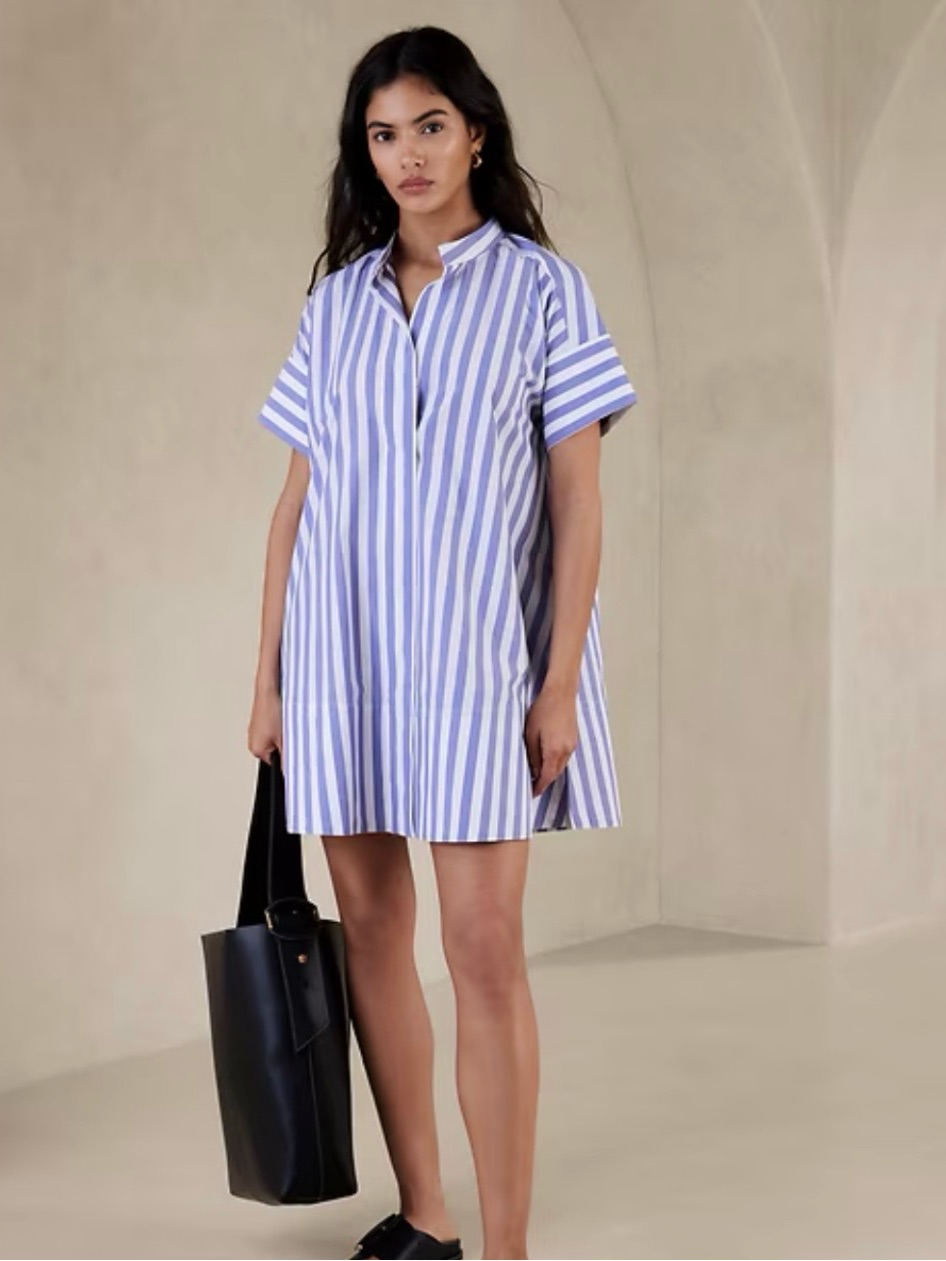 Banana Republic Rhyah Poplin Mini Dress